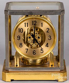 LeCoultre brass desk clock