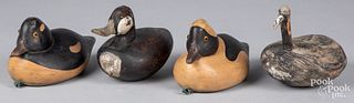 Pair of carved and painted Bufflehead duck decoys