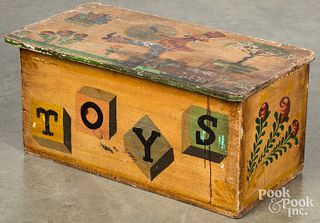 Peter Hunt style painted pine toy box