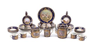 19th C. Sevres Napoleonic Gilt & Polychromed Porcelain
