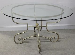Italian Polished Glass Top Table.