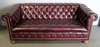 Leather Chesterfield Sofa.