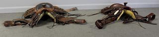 Lot of 2 Pre Owned Leather Horse Saddles.