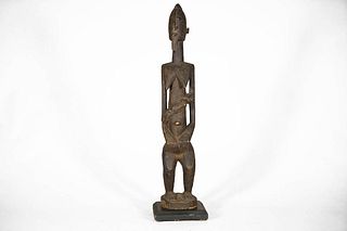 Dogon Hermaphrodite Statue 24.5" on Base – Mali