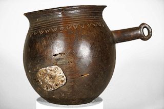 Old African Vessel with Handle 6" - Sub-Saharan Africa