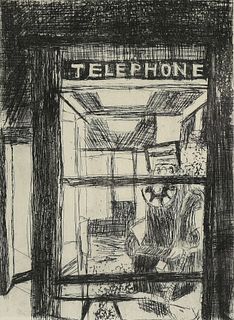 GEORGE SEGAL (American 1924-2000) A PRINT, "Telephone," ARTIST PROOF, 1962,