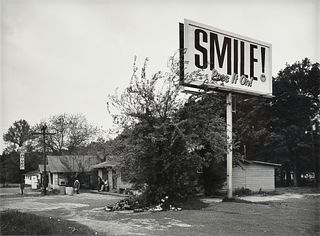 FRANK ARMSTRONG (American/Texas b. 1935) A PHOTOGRAPH, "Smile! Pass It On!," 
