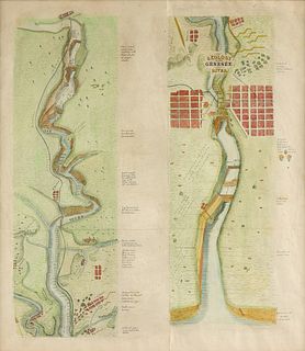 EBEN NORTON HORSFORD (1818-1839) A STRIP MAP OF ROCHESTER, "Geology of the Genesee River," NEW YORK, 1836-1844,