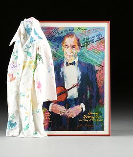 LEROY NEIMAN (American 1921-2012) A SIGNED PRINT AND STUDIO ASSISTANT SHIRT, "Henny Youngman," 1977-1987,
