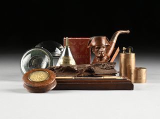 A GROUP OF EIGHT NAPOLEONIC AND OTHER ASSORTED DESKTOP OBJECTS, 19TH AND 20TH CENTURIES,