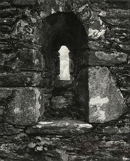 PAUL CAPONIGRO (American b. 1932) A PHOTOGRAPH, "Stone Church Window Glendalough, Wicklow, Ireland," CIRCA 1967,