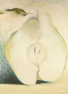 attributed to PAULINE ZIEGEN (American 20th/21st Century) A PAINTING, "Pear," 1991,