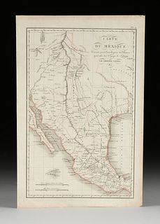 AMBROISE TARDIEU (1788-1841) AN ADAMS-ONÍS TREATY BOUNDARY MAP, "Carte du Mexique," CIRCA 1821,