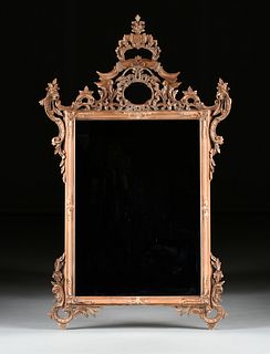 A RÉGENCE STYLE CARVED WOOD MIRROR, EARLY 20TH CENTURY,