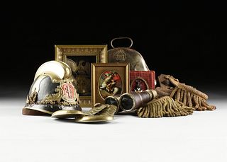NINE ITEMS OF FRENCH, ENGLISH, AND CONTINENTAL MILITARY REGALIA, 19TH CENTURY,