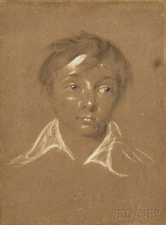 Attributed to Sir Thomas Lawrence (British, 1769-1830)      Portrait Sketch of a Boy