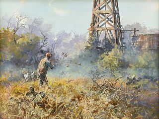 JAMES ROBINSON (American/Texas 1944-2015) A PAINTING, "The First Shot,"