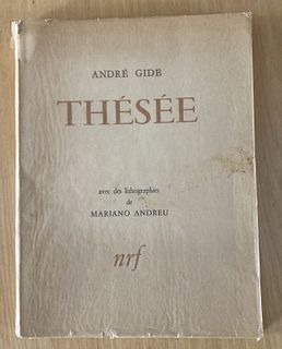 GIDE, Andre, 'Theseus'. Original Lithographs by Mariano Andreu, NRF, 1947