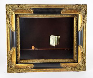 Magnificent Lithograph Still Life Money & Coin by