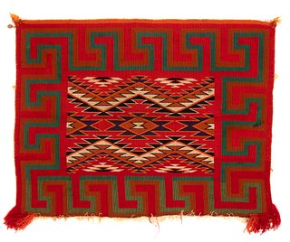 Diné [Navajo], Germantown Sunday Saddle Textile, ca. 1900