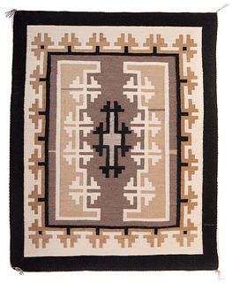 Diné [Navajo], Daisy Martina, Two Grey Hills Textile, ca. 1980
