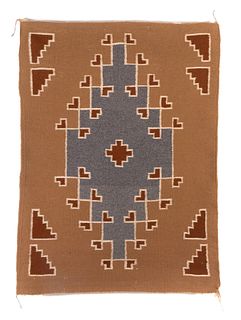 Diné [Navajo], Emma Curley, Two Grey Hills Textile, ca. 1980