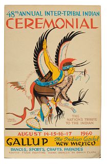Louie Ewing, 48th Annual Inter-Tribal Indian Ceremonial Poster, 1969