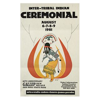 60th Anniversary Inter-Tribal Indian Ceremonial Poster, 1981