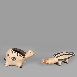Cochiti, Group of Two Animal Pottery Figures