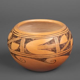 Hopi, Patty Maho, Brown on Tan Pottery Bowl