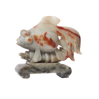 Asian Soapstone Carving of a Fish