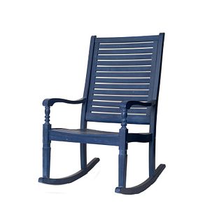 American Late 20th century Blue painted rocking chair