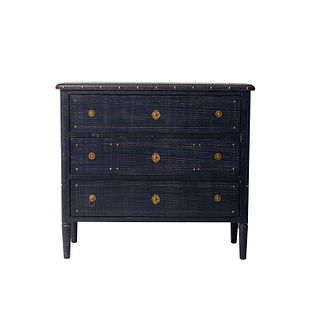Directoire Style 3 Drawer Chest w/ Overhanging Top