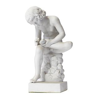 Parian figure of a young man mythological