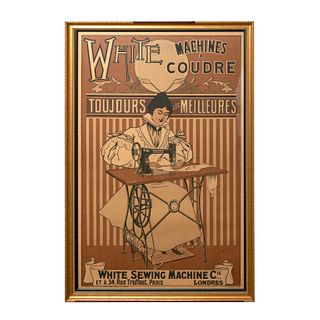 White Machines a Coudre Original Vintage Poster