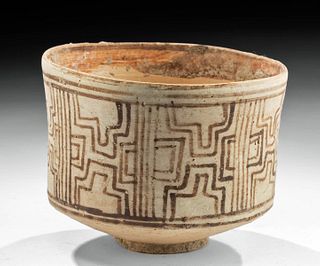 Indus Valley Pottery Footed Jar Linear Motifs