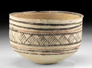 Indus Valley Pottery Bowl w/ Hexagonal Motif
