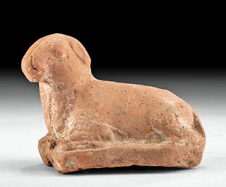 Chinese Tang Terracotta Sheep Votive Tomb Offering