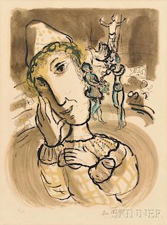 Marc Chagall (Russian/French, 1887-1985)      Le cirque au clown jaune