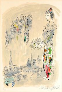 Marc Chagall (Russian/French, 1887-1985)      Le magicien de Paris I