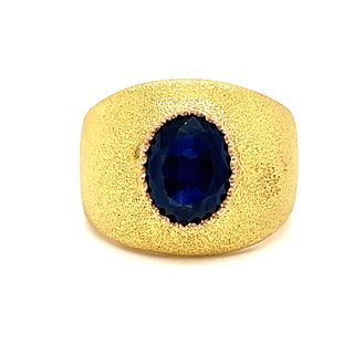 BE MINE 18k Sapphire Thick Ring 