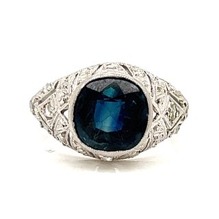 BE MINE Engagement Platinum Sapphire Ring 