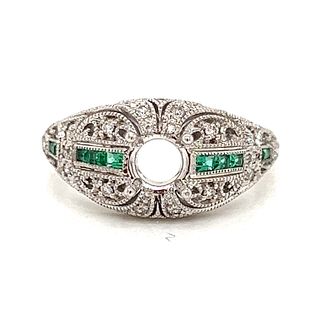 BE MINE 18k Diamond Emerald Ring 