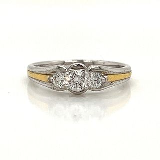 BE MINE 18k 3 Diamond Engagement Ring