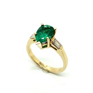 BE MINE 14k Yellow Gold & Emerald Engagement Ring