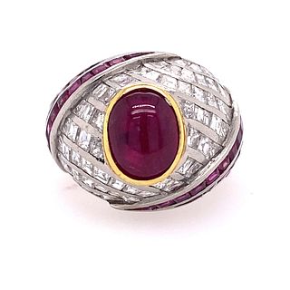 Sabbadini 18K Diamond Ruby Ring