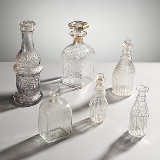 Early Glass Decanter Lot