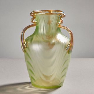 Loetz Art Glass 3-handled Vase