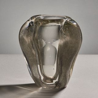 Rare Andre Thuret  Art Deco Glass Vase