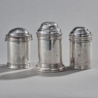 Group Of 3 Silver Dredges